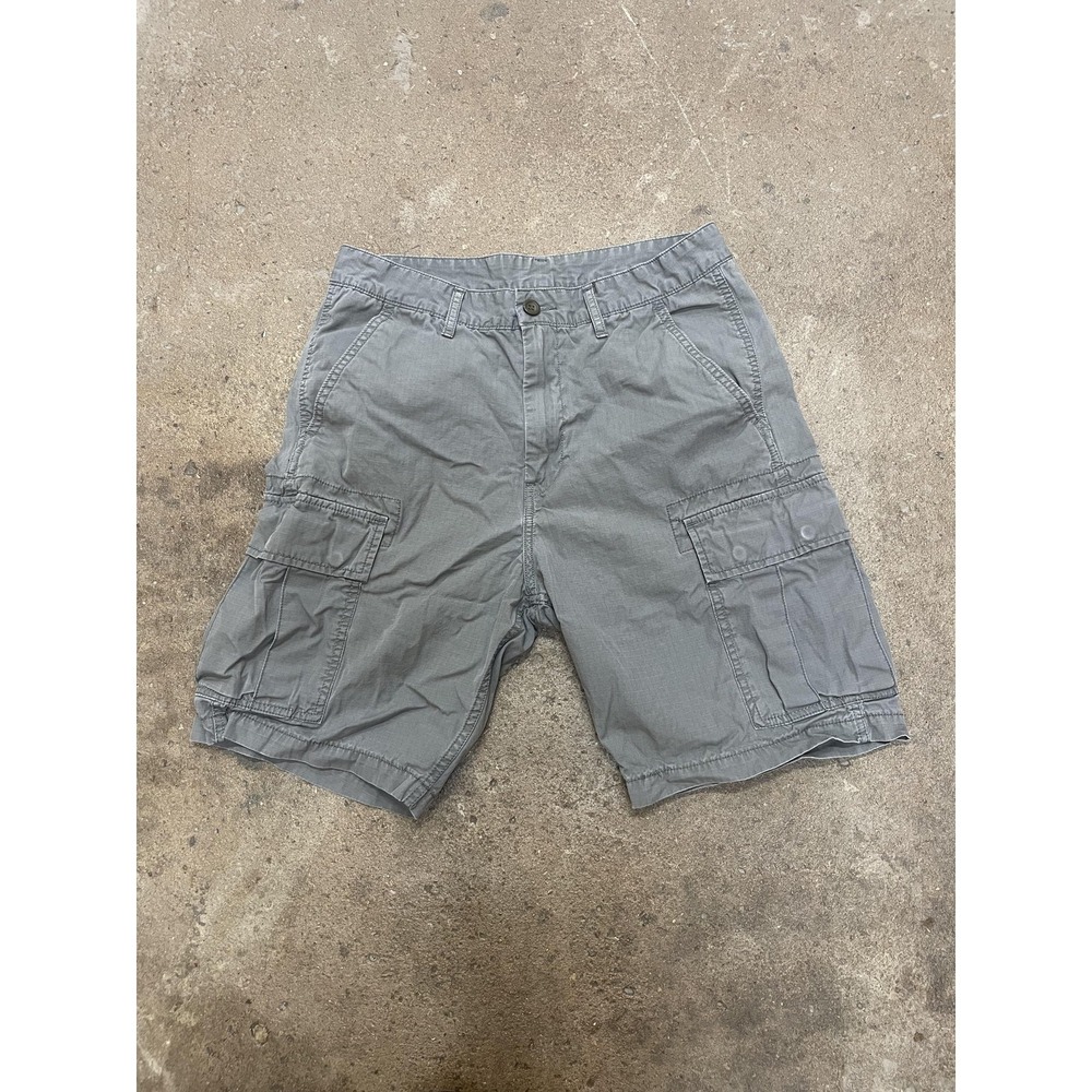 Levis Cargo Shorts Mens 30 Gray Ripstop Utility‎ Pockets Zip Fly PC9 23251-0012
